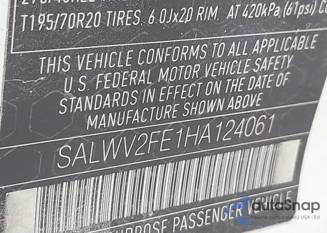 2017 Land Rover Range Rover Sport 5.0L V8 Supercharged Autobiography from USA, damaged, VIN SALWV2FE1HA124061